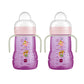 Buy now MAM Trainer Sippy Cup for Toddlers 1-3, 8 oz. Transition Drinking Cup with Extra-Soft Spout, Spill-Free Nipple, and Non-Slip Handles, for Boys 4+ Months, 1 Count Purple 2 Count (8 oz) at indiglob india