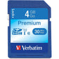 Verbatim 96171 4GB Premium SDHC Memory Card, UHS-I U1 Class 10, Blue