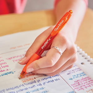 Paper Mate Profile Retractable Ballpoint Pens, Bold Point (1.4mm), Black, 12 Count