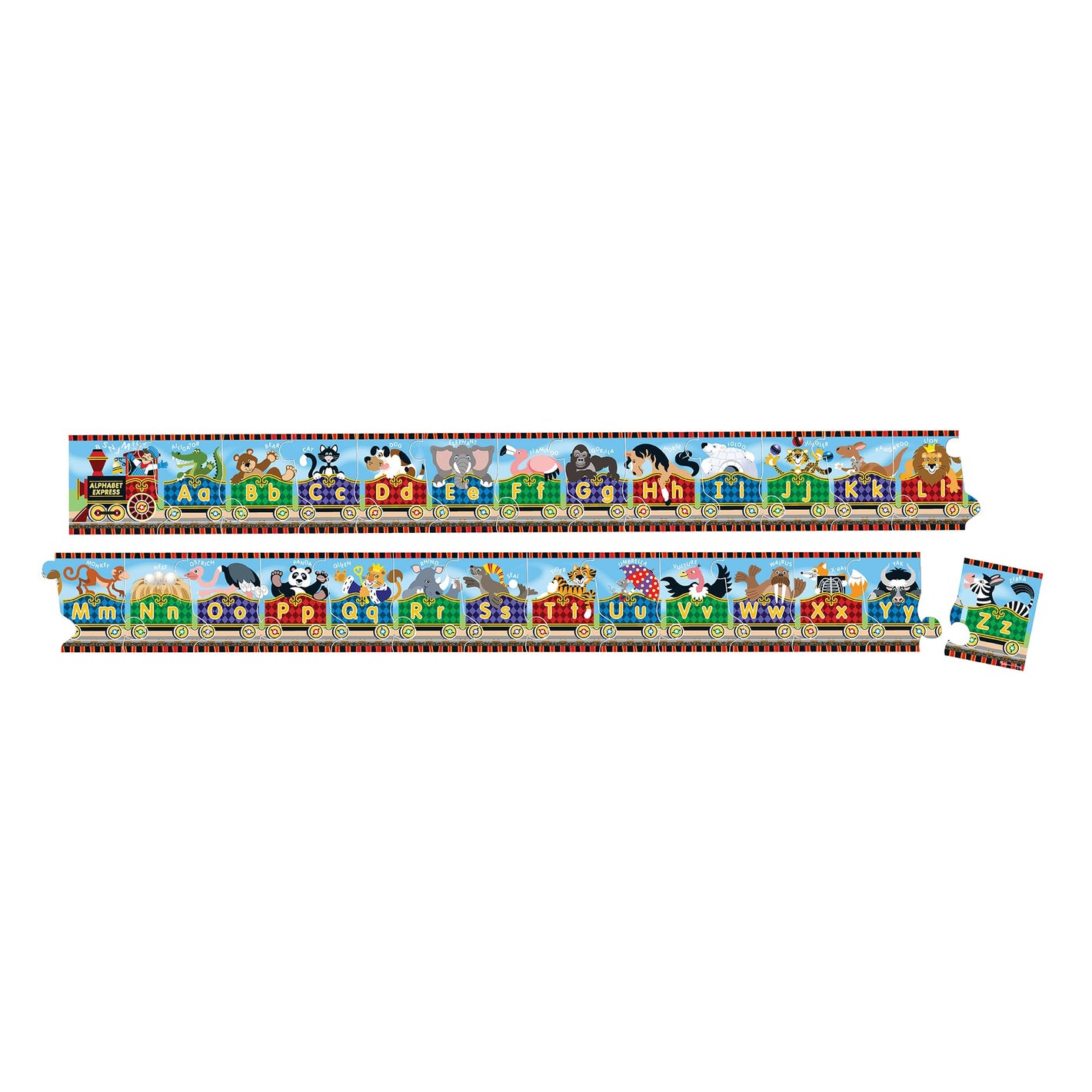 Buy now Melissa & Doug Alphabet Express Jumbo Jigsaw Floor Puzzle (27 pcs, 10 feet Long) - FSC Certified at indiglob india