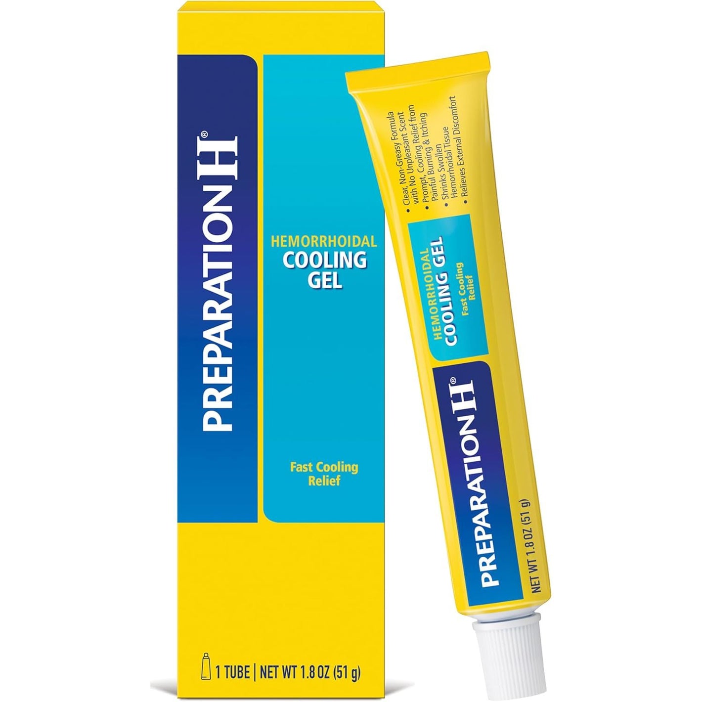 Preparation H Hemorrhoid Cooling Gel with Aloe for Fast Discomfort Relief - 1.8 Oz Tube