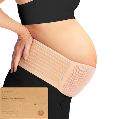 KeaBabies Maternity Belly Bands for Pregnant Women - Soft & Breathable Pregnancy Belly Support Band, Adjustable Maternity Belt for Back, Pelvic Support, Comfortable, Easy to Use (Classic Ivory, M/L)