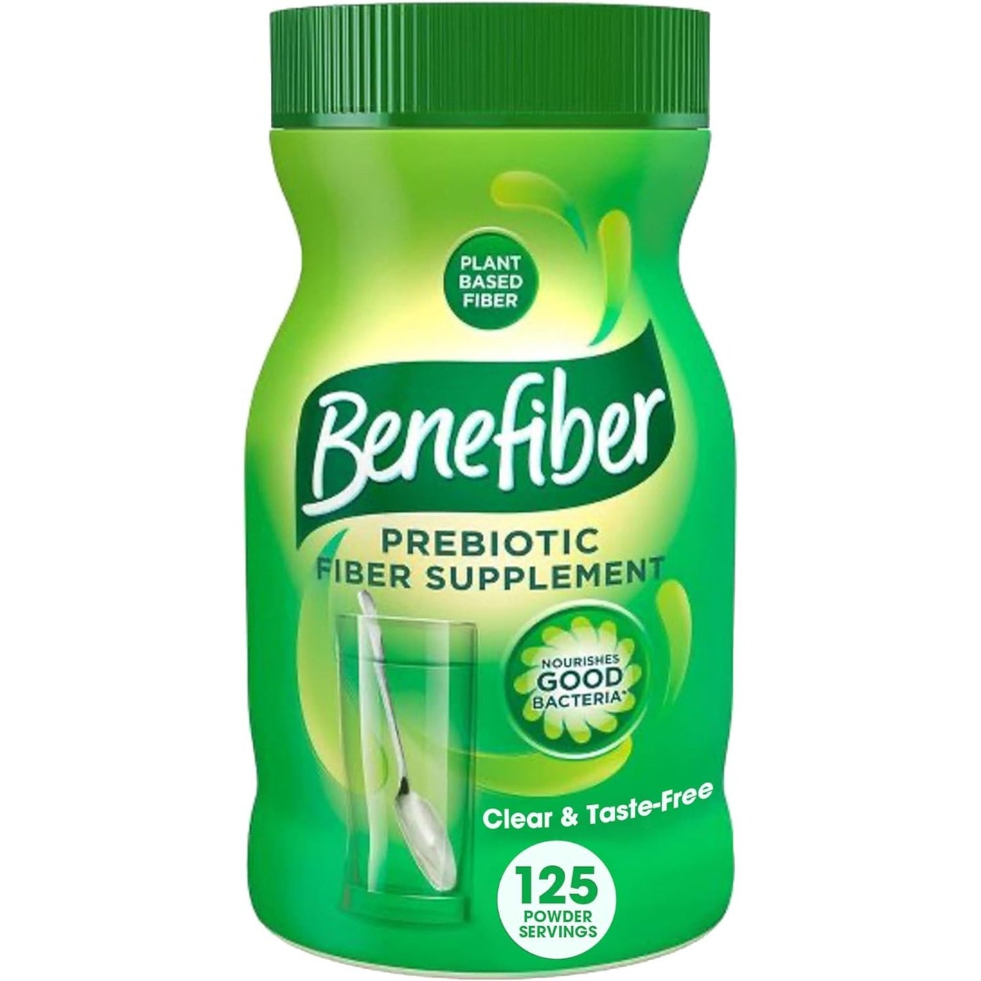Benefiber Daily Prebiotic Fiber Supplement Powder for Digestive Health, Unflavored - 125 Servings (17.6 Ounces)