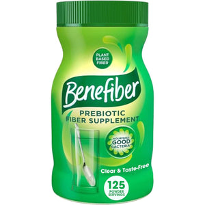 Benefiber Daily Prebiotic Fiber Supplement Powder for Digestive Health, Unflavored - 125 Servings (17.6 Ounces)