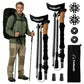 Buy now TrailBuddy Trekking Poles – Lightweight 7075 Aluminum Hiking Poles for Women, Men & Seniors – Collapsible or Foldable Walking Sticks for Travel, Trails & Balance Black Raven Foldable at indiglob india