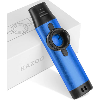 Kazoos with 5 extra Membranes, Metal Kazoo with Adjustable Tone for Guitar, Ukulele, Violin, Piano, Keyboard, Easy to Learn Musical Instruments for beginners/adults/Music Lovers. (black)