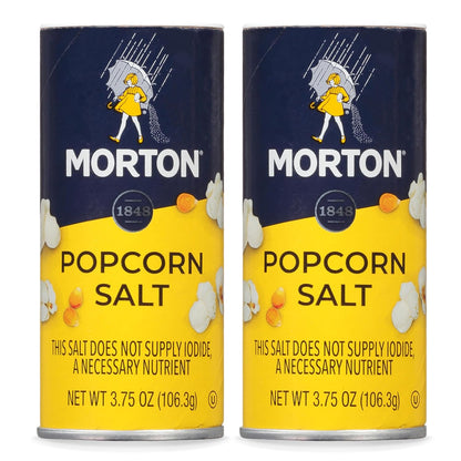 Buy now Morton Popcorn Salt, (3.75 oz), 2-Pack, Perfect for Popcorn & Seasoning at indiglob india