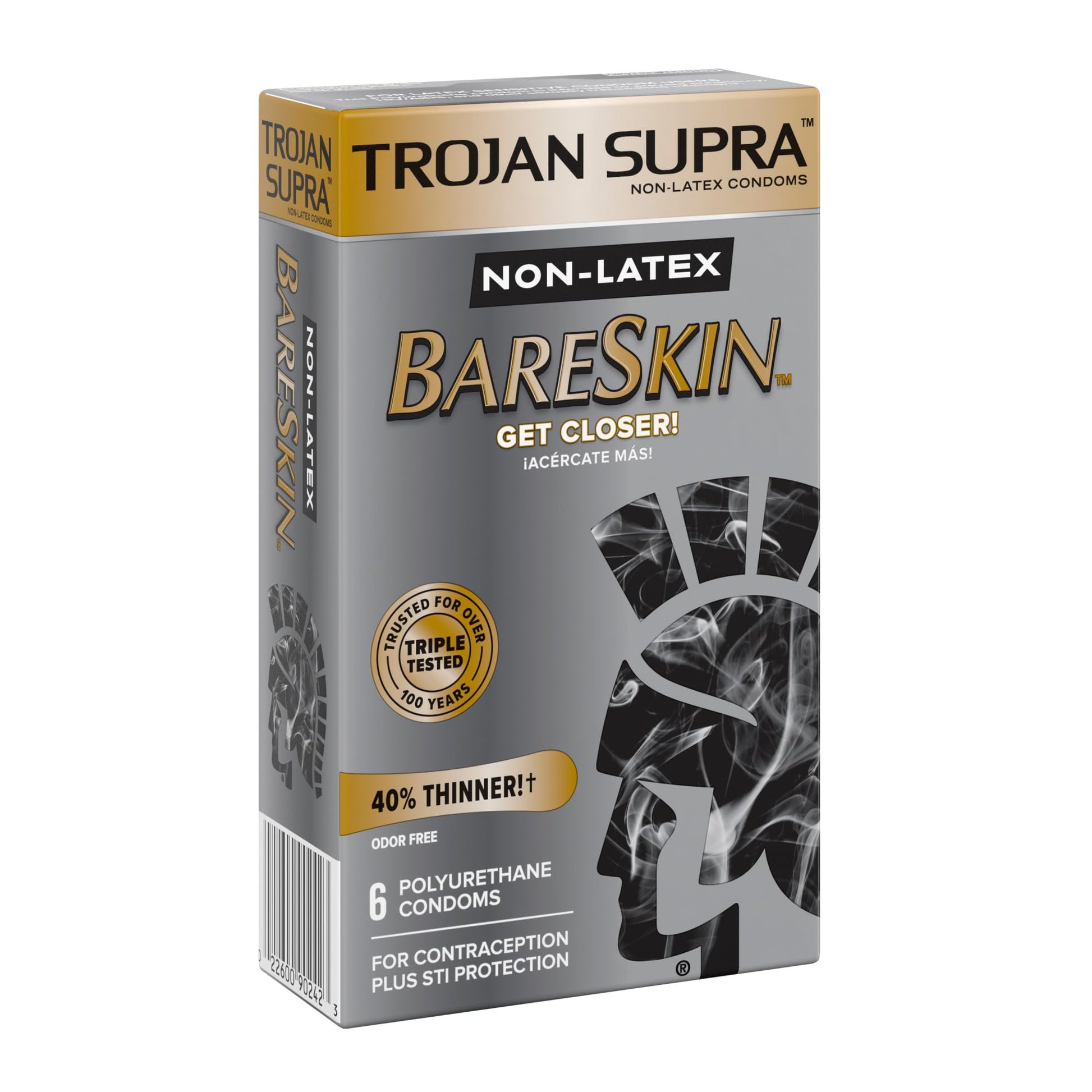 Buy now Trojan Supra Non-Latex Bareskin Lubricated Condoms, 6 ct at indiglob india