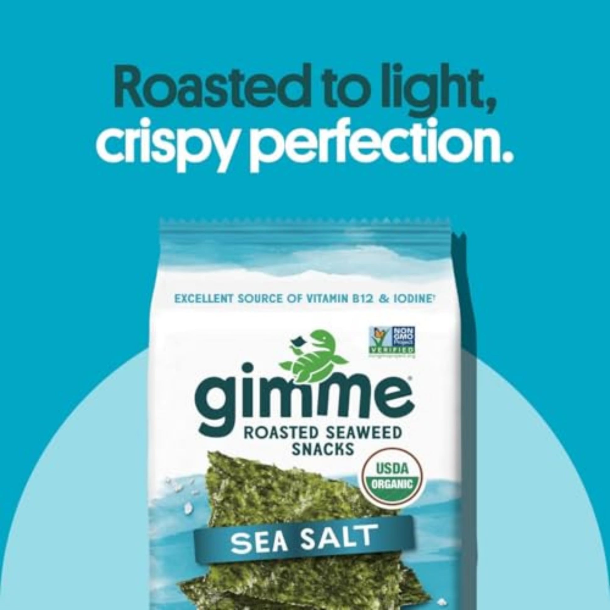 Buy now Gimme Seaweed Organic Premium Roasted Seaweed Snacks, Sea Salt, 6 Count, Keto, Vegan, Gluten-Free, Great Source of Omega3s and Iodine, Healthy On-The-Go Snack for Kids and Adults at indiglob india