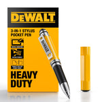 Buy now DEWALT Heavy Duty 3-in-1 Mini Stylus Pocket Pen, Tablet Pens for iPad, EDC Touch Screen Pens, Ballpoint w/Touchscreen Tip, Keypad Tip, Compatible iPhone Stylus Pen, Extra Ink Cartridge, Gifts for Dad at indiglob india