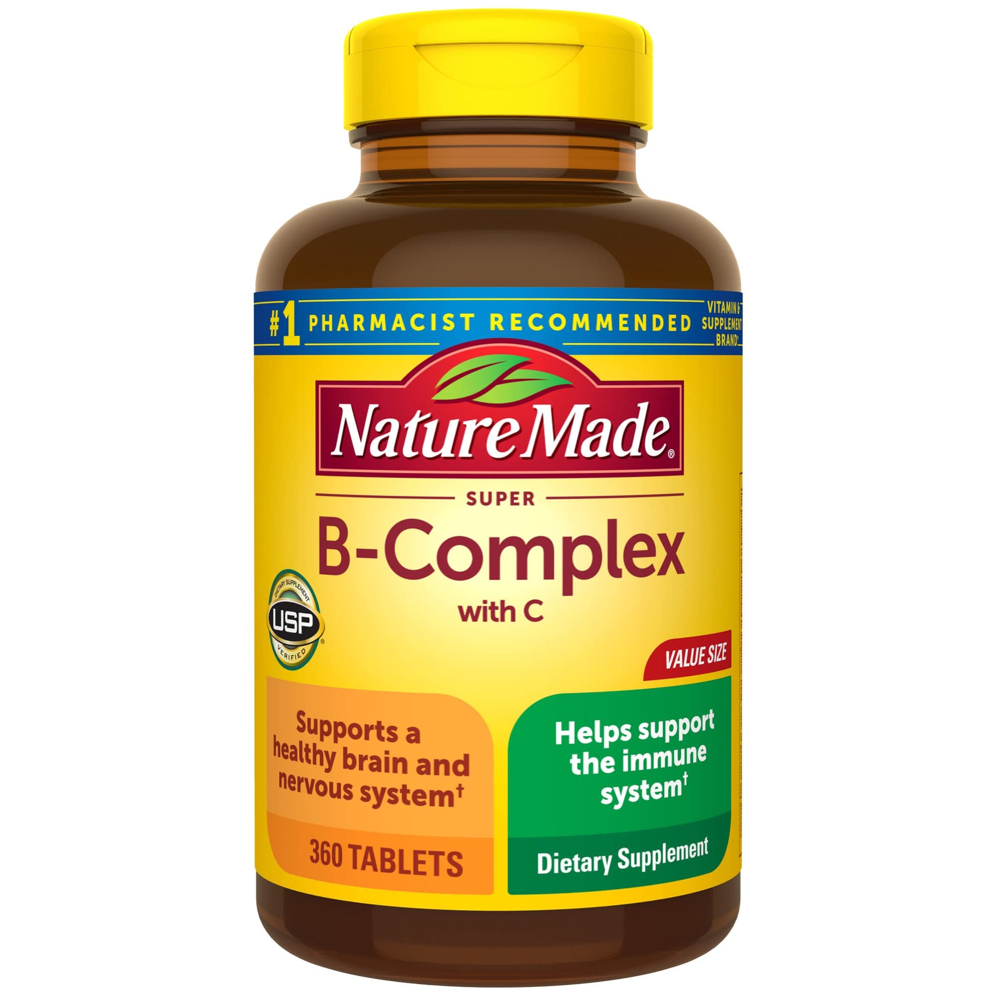 Buy now Nature Made Super B Complex with Vitamin C and Folic Acid, Dietary Supplement for Immune Support, 140 Tablets, 140 Day Supply 360 Count (Pack of 1) at indiglob india