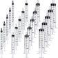 Frienda Large Plastic Syringe 4 Pack Measuring Syringe Tools Dispensing Multiple Uses(60 ml)