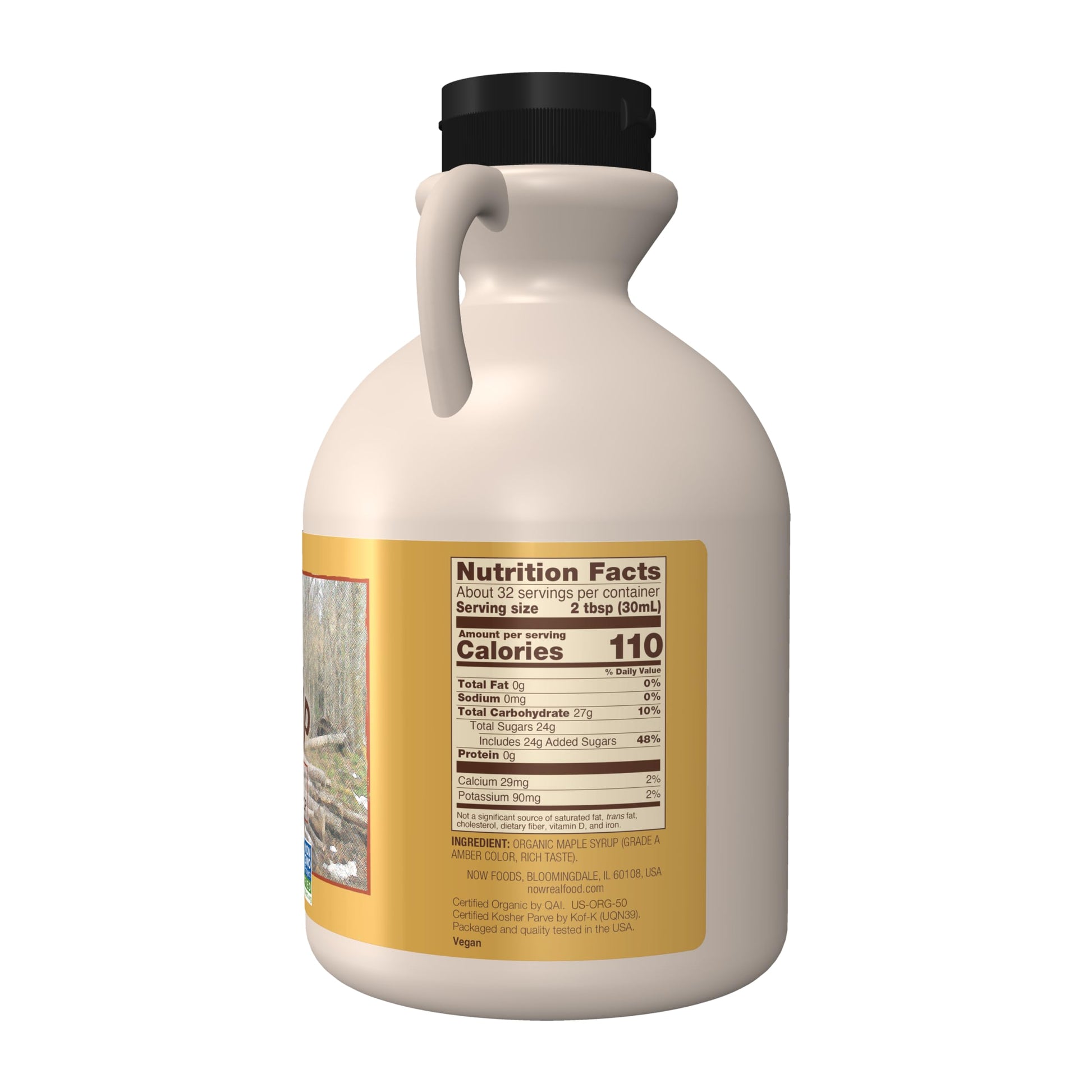 Buy now NOW Foods, Certified Organic Maple Syrup, Grade A Amber Color, 100% Pure, Light Delicate Flavor, Certified Non-GMO, 32-Ounce at indiglob india