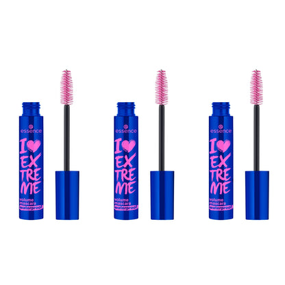 Buy now essence | I Love Extreme Crazy Volume Mascara (Pack of 1) | Intense & Dramatic Volume & Length in One Swipe | Vegan & Cruelty Free Pack of 3 Waterproof Black at indiglob india