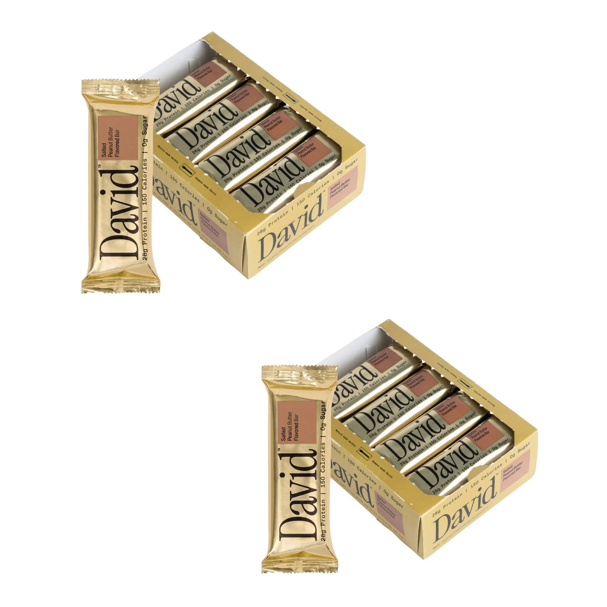 Buy now David High Protein Bars - 0g of Sugar, Low Carb, Gluten Free - 28g of Protein, 150 Calories - On-The-Go Snack - Chocolate Chip Cookie Dough Flavor, Pack of 12 at indiglob india