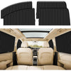 ZATOOTO Car Side Window Sun Shades - Privacy Magnetic Black 2 Pcs Covers Blinds Curtains - Auto Accessories Sunshades Keeps Cooler Screen for Baby Sleeping - Front back 4 pcs