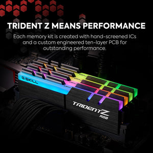 G.SKILL Trident Z RGB Series DDR4 RAM (XMP) 16GB (2x8GB) 3000MT/s CL16-18-18-38 1.35V Intel AMD Desktop Computer Memory U-DIMM (F4-3000C16D-16GTZR)