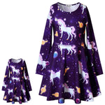 Buy now Unicorn Dresses for Girls & Doll 18 inch Long Sleeve Fall Winter Dresses 6 7 at indiglob india