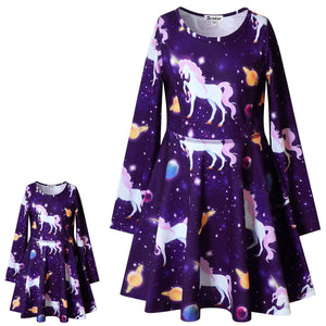 Buy now Unicorn Dresses for Girls & Doll 18 inch Long Sleeve Fall Winter Dresses 6 7 at indiglob india