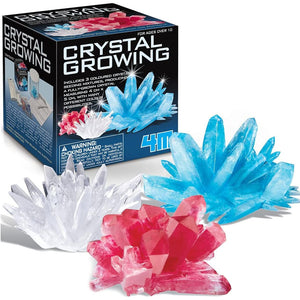 4M Crystal Growing Science Kit - 3 Colored Crystals - Easy DIY STEM Toys Lab Experiment Specimens, A Great Educational Gift for Kids & Teens, Boys & Girls Ages 10+