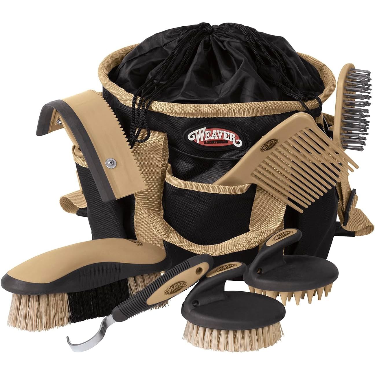 Buy now Weaver Leather Grooming Kit, Black/Beige, 65-2055-BK Black Beige at indiglob india