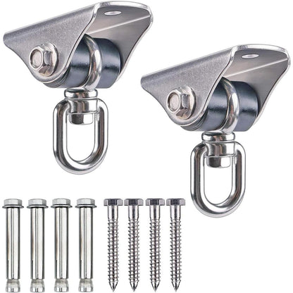 BeneLabel Silent Heavy Duty Swing Hanger, 360° Rotation, Stainless Steel, Heavy Duty, for Swing, Hammock, Yoga, Sandbag, 1000 LB Capacity