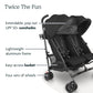Buy now UPPAbaby G-Link V2 Double Umbrella Stroller / Lightweight Design / One-Step Fold + Recline / XL Basket + Canopy / Cup Holder Included / Jake (Black/Carbon Frame) at indiglob india