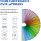 15 x Studyteq Professional Dyslexia Colored Reading Overlays and Rulers + Protective Case | Reading Tracking Rulers for Visual Stress, Dyslexia, Irlens Syndrome, and ADHD - My Store