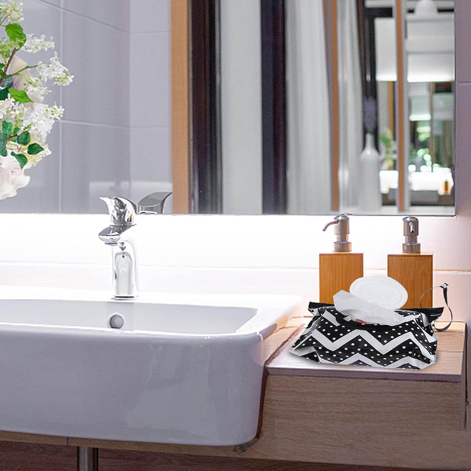 Baby Wipe Dispenser,Refillable Wipes Holder,Baby Wipes Container,Portable Wipes Dispenser Travel,Reusable Travel Wet Wipe Pouch (2PACK) - My Store