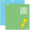 HTVRONT Variety Cutting Mat, 2 Pcs Cutting Mat 12x12 Compatible with Cricut Maker 3/Maker 4/Maker/Explore 3/4/Air 2/One Cutting Machine (LightGrip, StandardGrip), Cutting Mats Replacement Accessories - Light Grip+Standard Grip12X12(2PACK)