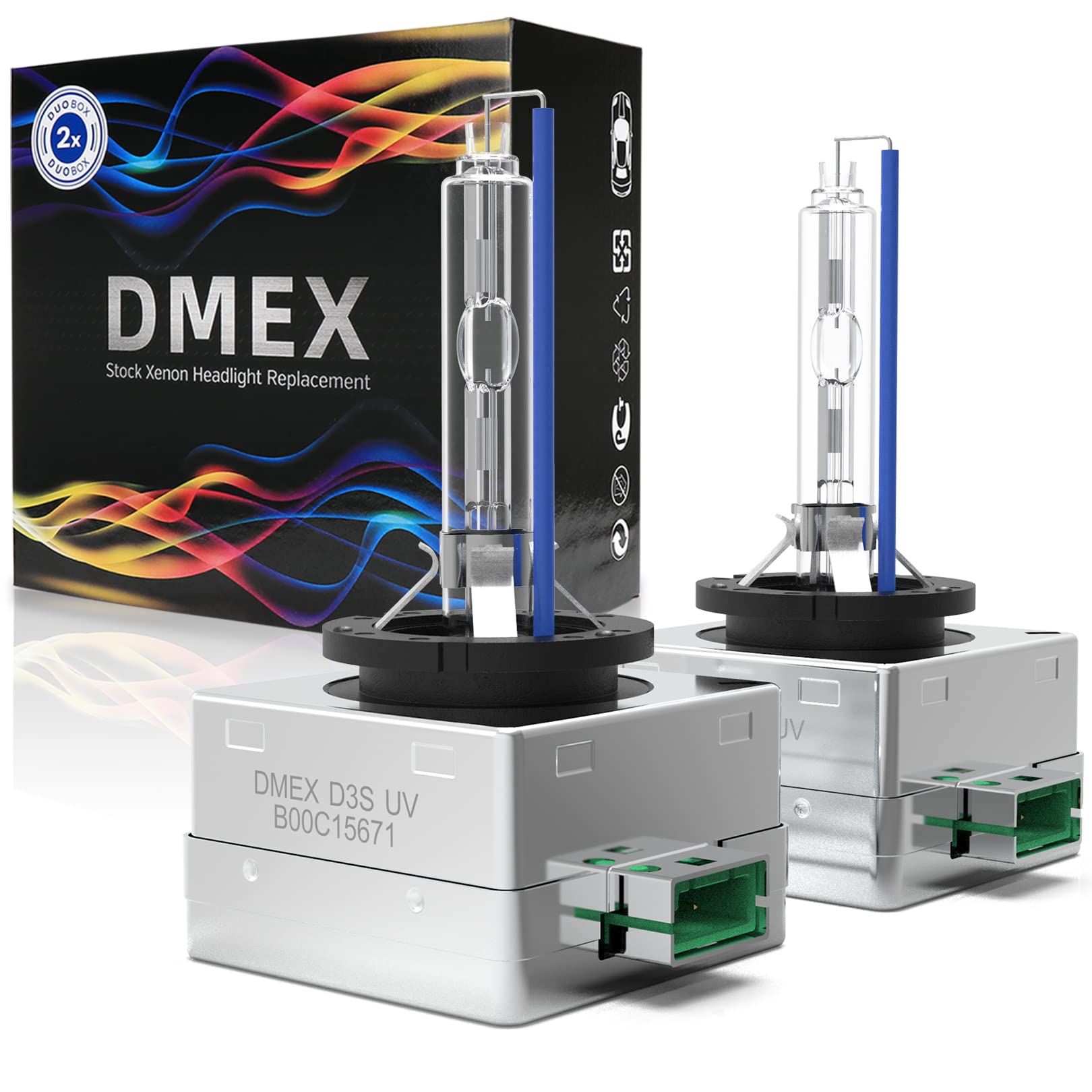 Buy now DMEX D1S HID Headlight Bulbs Xenon 35W Replacement 66144 66140 85140 85415 - Pack of 2, 6000K Cool White (Not fit Halogen Headlamp) at indiglob india