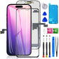 Buy now for iPhone 11 Screen Replacement 6.1 3D Touch Screen LCD Display Digitizer for A2111, A2223, A2221 Cell Phone Repair Kits+ Waterproof Frame Adhesive Sticker+Screen Tempered Protector+Face ID at indiglob india