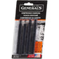 General Pencil 957ABP Compressed Charcoal Sticks 4/Pkg-Black - Soft Assorted