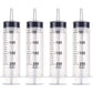Frienda Large Plastic Syringe 4 Pack Measuring Syringe Tools Dispensing Multiple Uses(60 ml)
