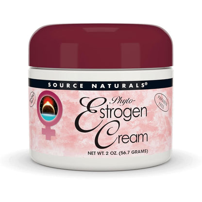 Source Naturals Phyto-Estrogen Cream, Paraben-Free, from Non-GMO Soy - 2 oz Cream