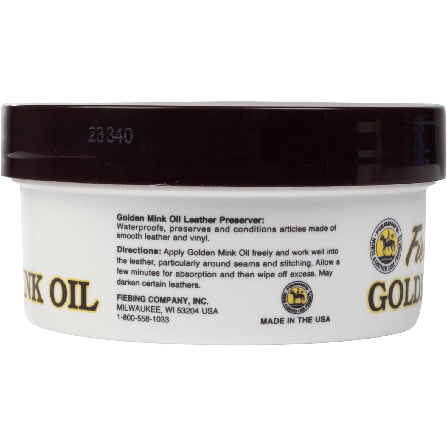 Buy now Fiebing's Golden Mink Oil for Leather Boots (6 oz) - Leather Cleaner & Conditioner - Waterproof, Preserve, Soften All Smooth Leathercraft & Vinyl - Prevents Salt Stains - Use On Couch, Shoe, Purse at indiglob india