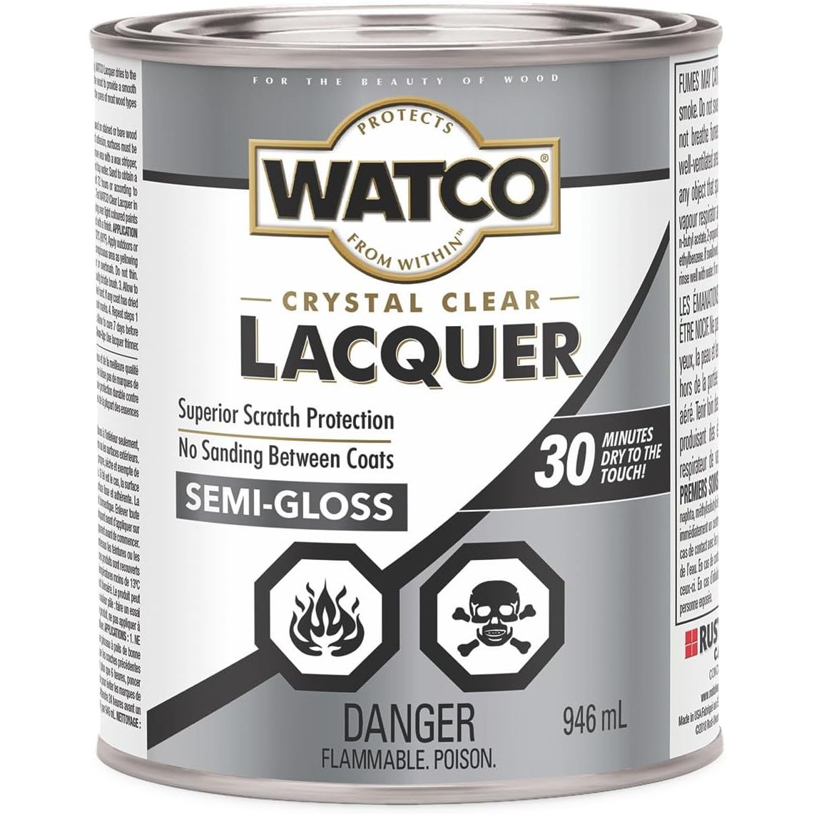 Buy now Watco 63141 Lacquer Clear Wood Finish, Quart, Semi-Gloss Clear at indiglob india
