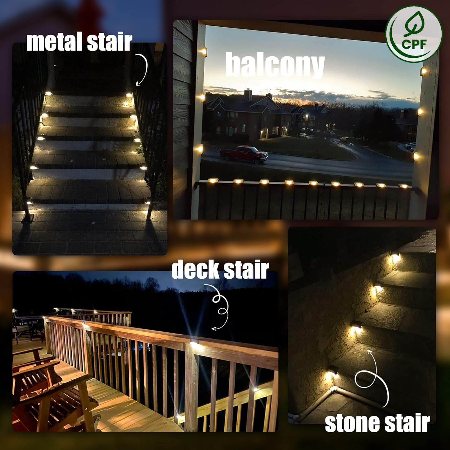 Buy now SOLPEX Solar Deck Lights Outdoor 16 Pack, Solar Step Lights Waterproof Led Solar lights for Outdoor Stairs, Step , Fence, Yard, Patio, and Pathway(Warm White) at indiglob india