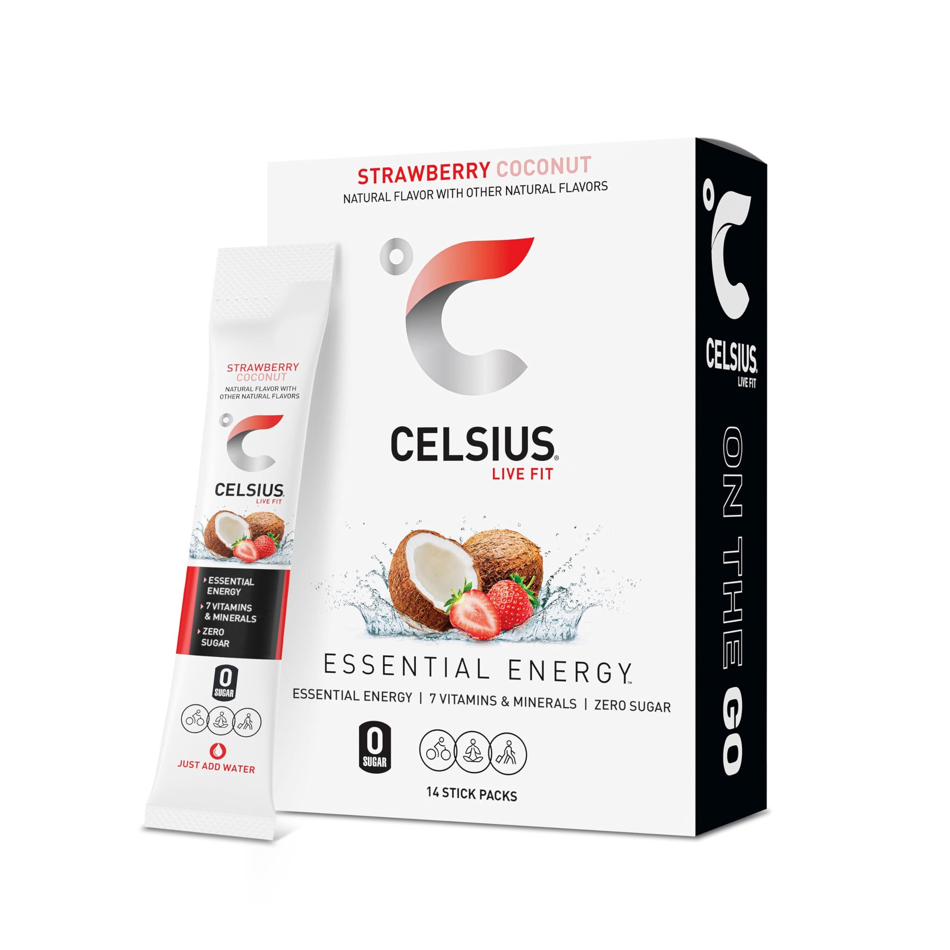 Buy now CELSIUS On The Go Strawberry Mango, Sugar Free Energy Drink Mix (14 Sticks per Pack) at indiglob india