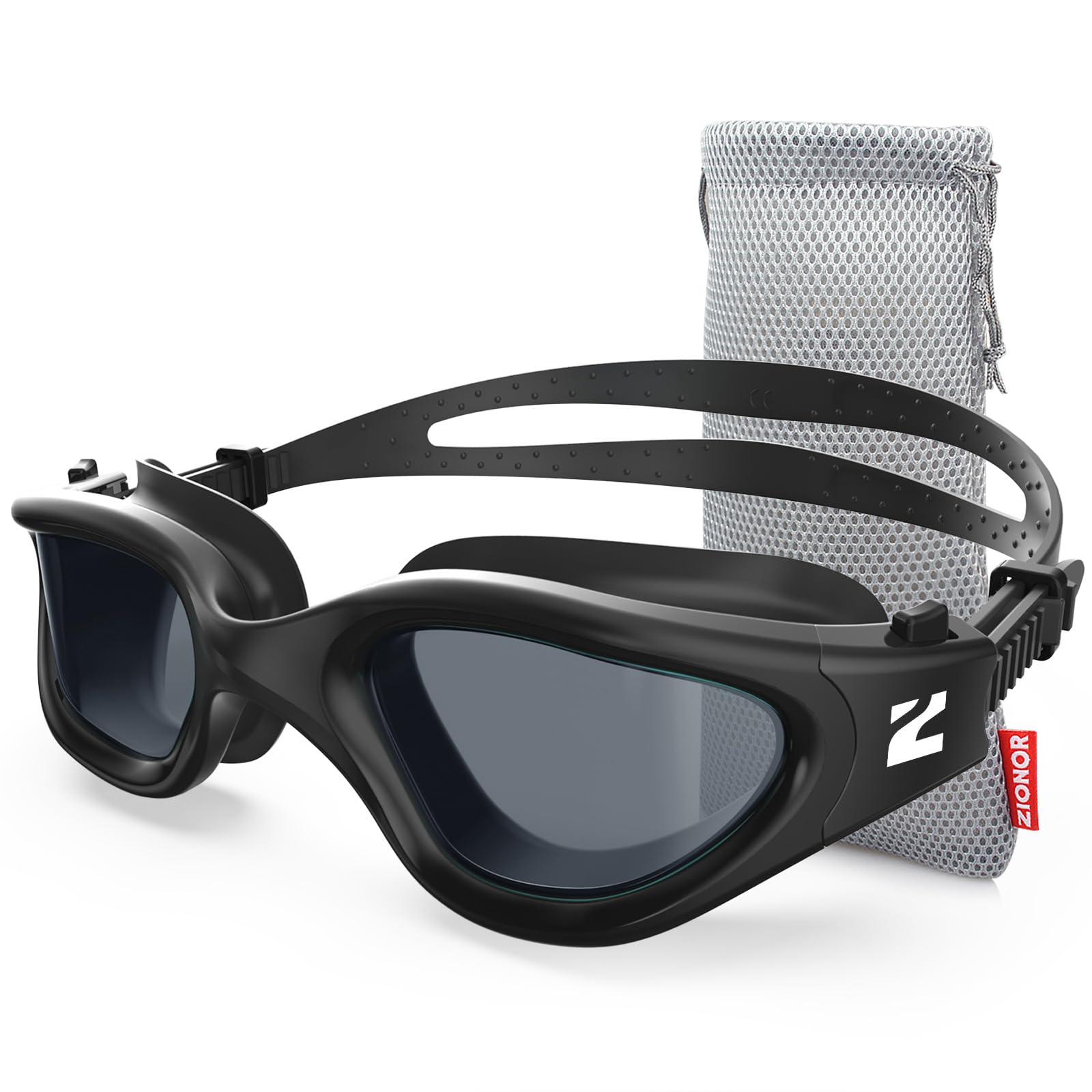 Buy now ZIONOR Swim Goggles, G1 SE Swimming Goggles Anti-Fog for Adult Men Women One Size A2-smoke Lens Allblack Frame at indiglob india