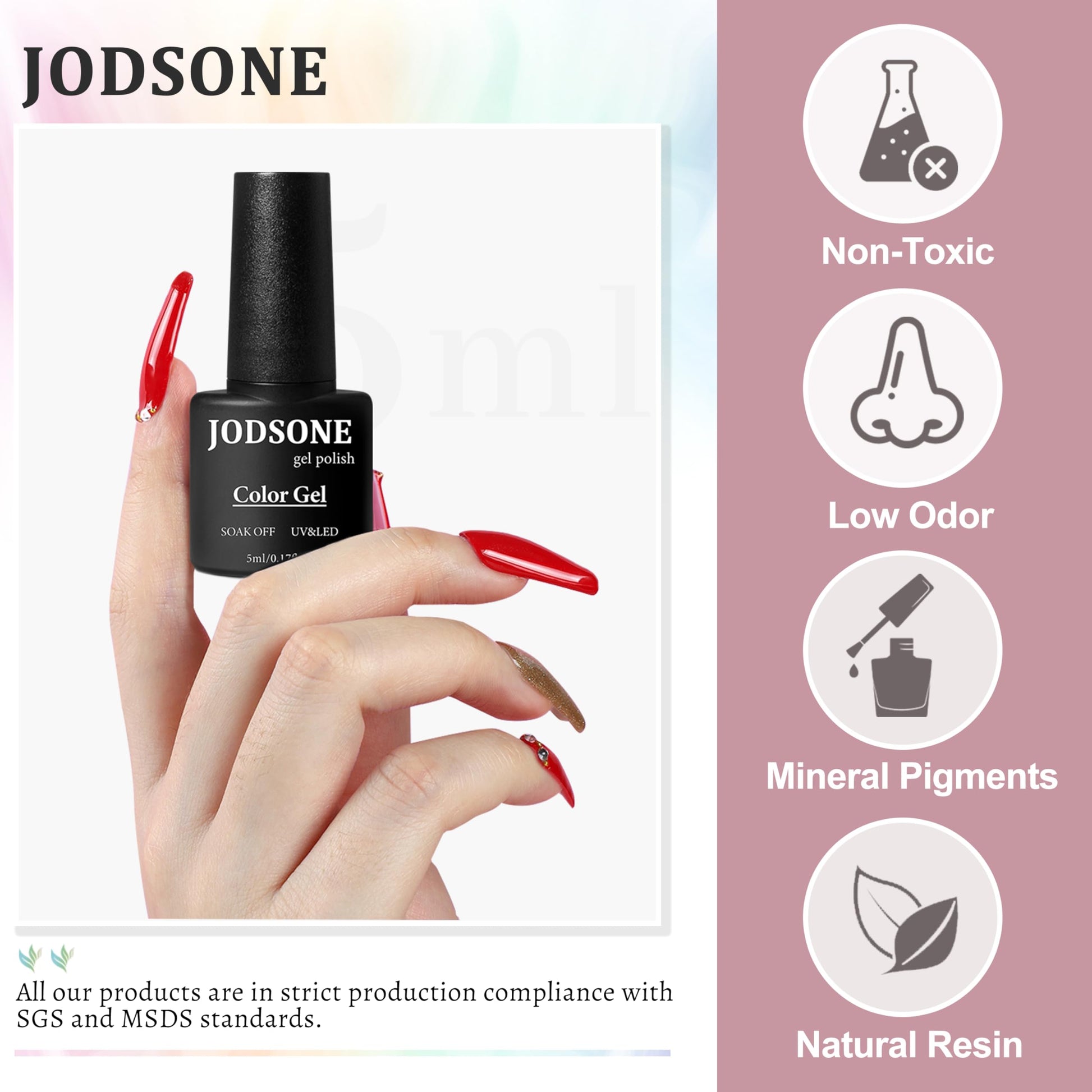 Buy now JODSONE 36 PCS Gel Nail Polish Set-32 Colors Gel Polish Kit Base Coat Glossy Matte and Glitter Top Coat Nail Polish Set Green Blue Red Pink Collection Gifts for Women at indiglob india