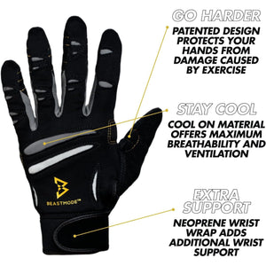 Bionic Men's Beastmode Full Finger Gym Workout Gloves
