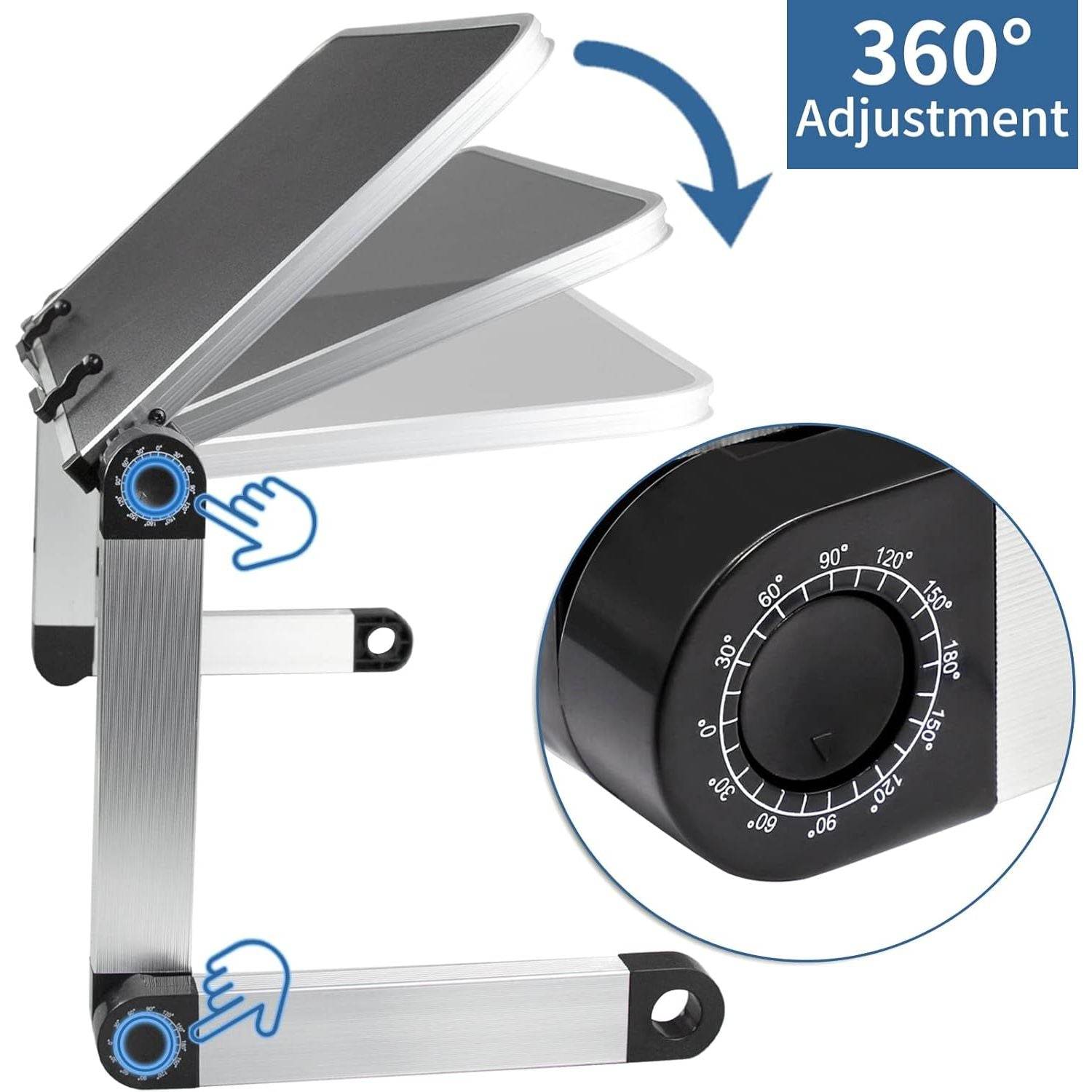 Adjustable Book Stand,Durable and Lightweight Aluminum Book Holder Stand with 2 Flexible Paper Clips,Ergonomic Book Holder for Tablets, Magazines, Documents - My Store