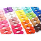 CÉLLOT Baby Hair Clips 50 Pieces 25 Colors in Pairs Baby Girls Fully Lined Bows Hair Pins Tiny 2" Hair Bows Alligator Clips for Girls Infants Toddlers