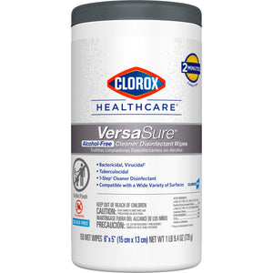 Buy now CLOROX Healthcare VersaSure Cleaner Disinfectant Wipes, 6" x 5", 150 Count Canister (Package May Vary) at indiglob india