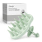 Buy now Sndyi Soft Silicone Scalp Massager for Dandruff Removal and Hair Growth - Wet Dry Scalp Exfoliator Brush for Scalp Care - Beige Mint Green at indiglob india