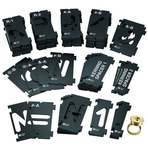 Buy now Rockler Router Letter Template Set (1-1/2ƒ?�H - 99 Pieces) ƒ?? State Park Font Letter Router Template ƒ?? Interlocking Sign Making Templates w/Letters, Numbers, & More - Interlock Signmaker's Templates at indiglob india