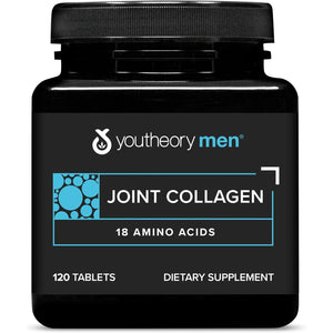 Youtheory Men's Joint Collagen with 18 Amino Acids - Hair, Nail, Muscle, Bone & Joint Support - with Boswellia Extract, Ginger & Black Pepper* - 120 Tablets (60-Day Supply)