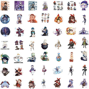 Genshin Impact Stickers[100pcs] Waterproof for Decal Laptop Water Bottle Car Cup Computer Guitar Skateboard Luggage Bike Bumper Kid/Teen Gift(Genshin Impact Stickers)