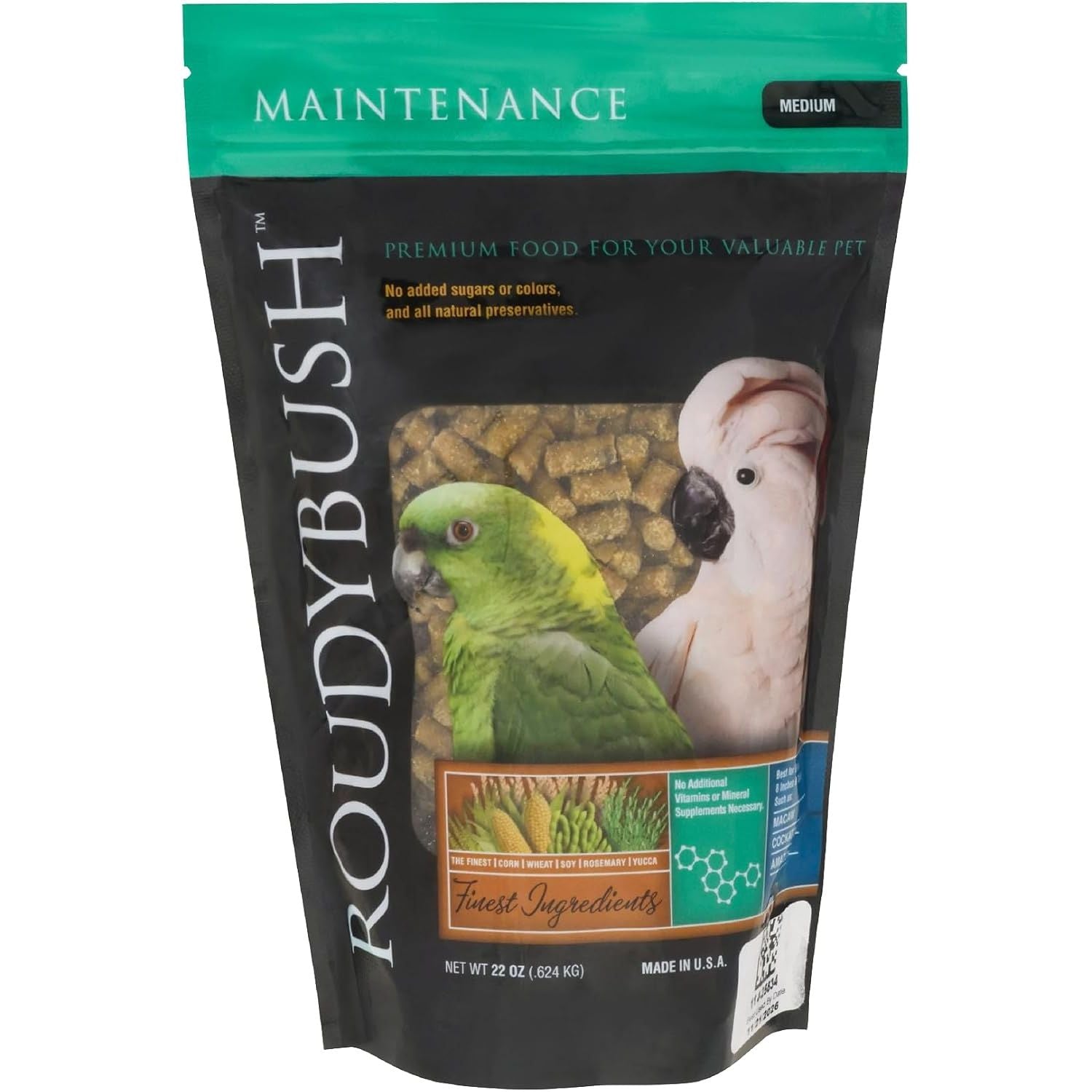Buy now Roudybush Daily Maintenance Food for Birds - Scientifically Formulated Bird Feed - Bird Food Pellets w/Corn, Wheat, Soy & More - Nutritious & Healthy Feed for Birds (Medium, 22oz) Default at indiglob india